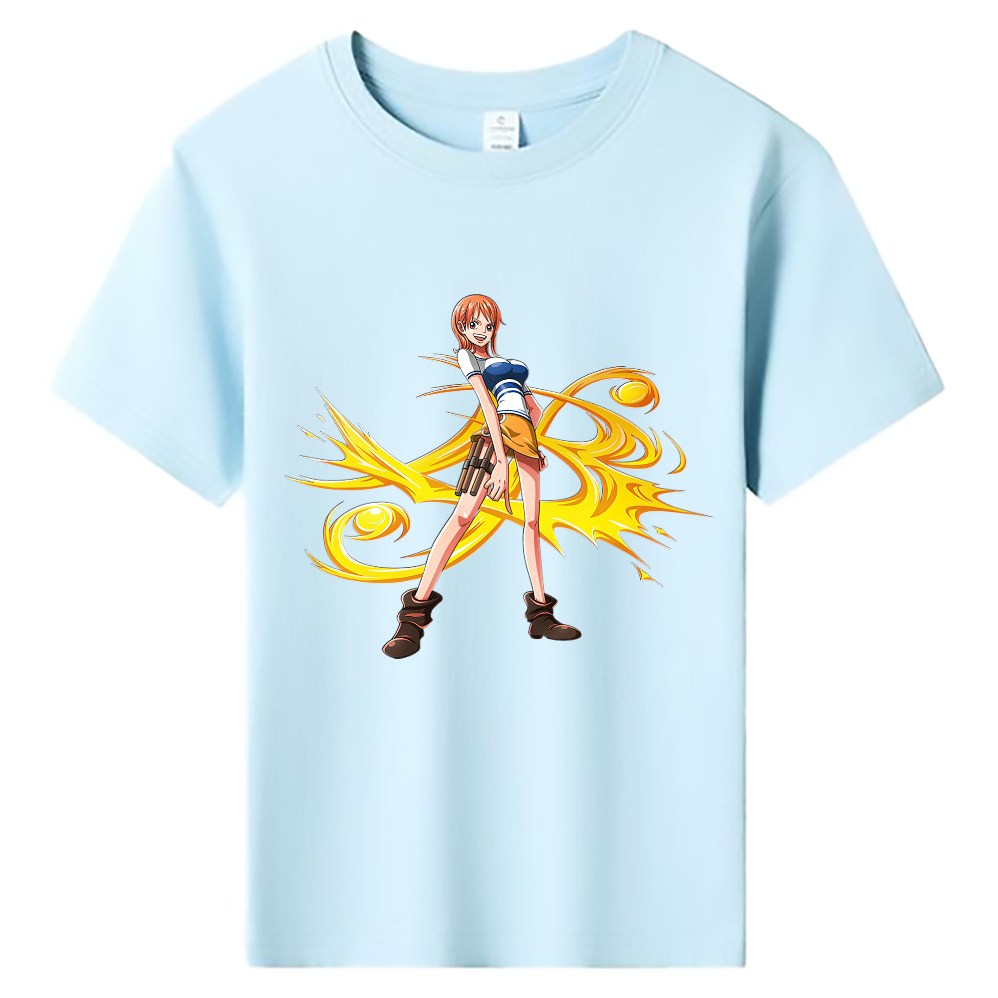 （画像用） ワンピース ナミ ONE PIECE Nami 綿100％キッズTシャツ（フロントプリント）